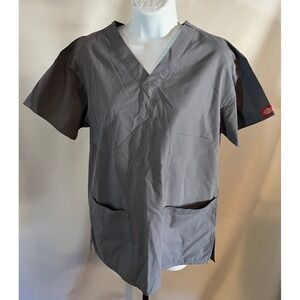 Dickies Uniform Gray Scrub Top Size S